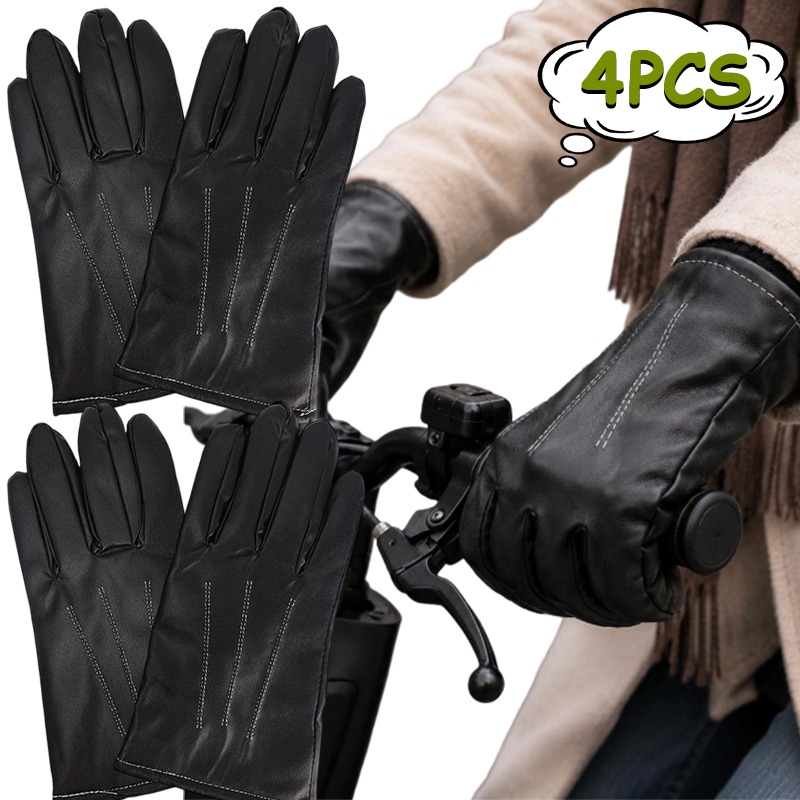 1/2Pairs Winter Faux Leather G - огляд і ціна Leather Driving Glove