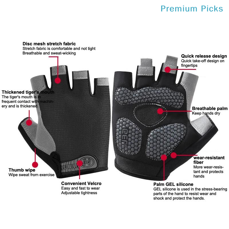 portableHalf Finger Anti Slip  - огляд і ціна Workout Glove Gym
