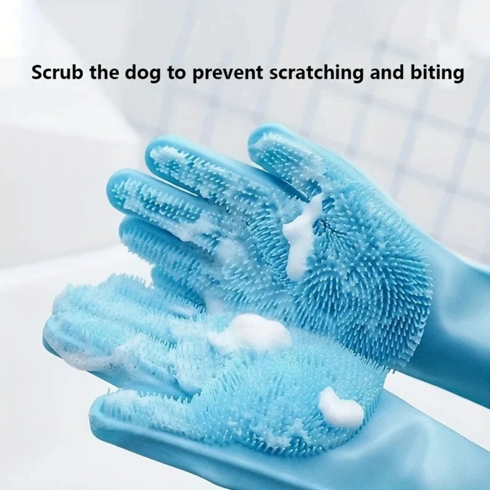 Silicone Pet Grooming Gloves,  - огляд і ціна Rubber Glove Cleaning