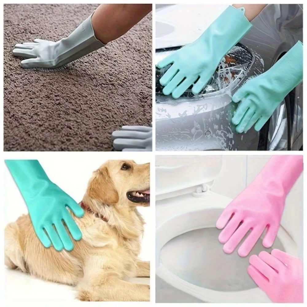 Silicone Pet Grooming Gloves,  - огляд і ціна Rubber Glove Cleaning