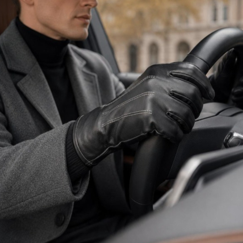 Thermal PU Leather Gloves Unis - огляд і ціна Leather Driving Glove